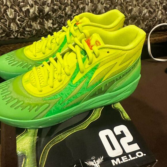 Puma Men's Puma M.e.l.o MB.02 xslime green-lime men’s sneakers multi Trainers - Picture 6 of 8
